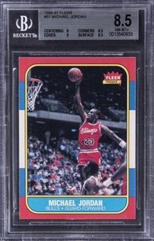 1986-87 Fleer #57 Michael Jordan Rookie Card - BGS NM-MT+ 8.5